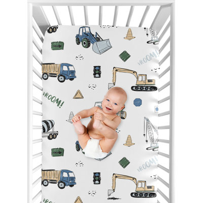 Construction Truck Fitted Crib Sheet