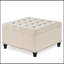 Grand repose-pieds de rangement carré avec pieds en bois, table basse capitonnée à boutons pour une utilisation polyvalente et élégante-745409990