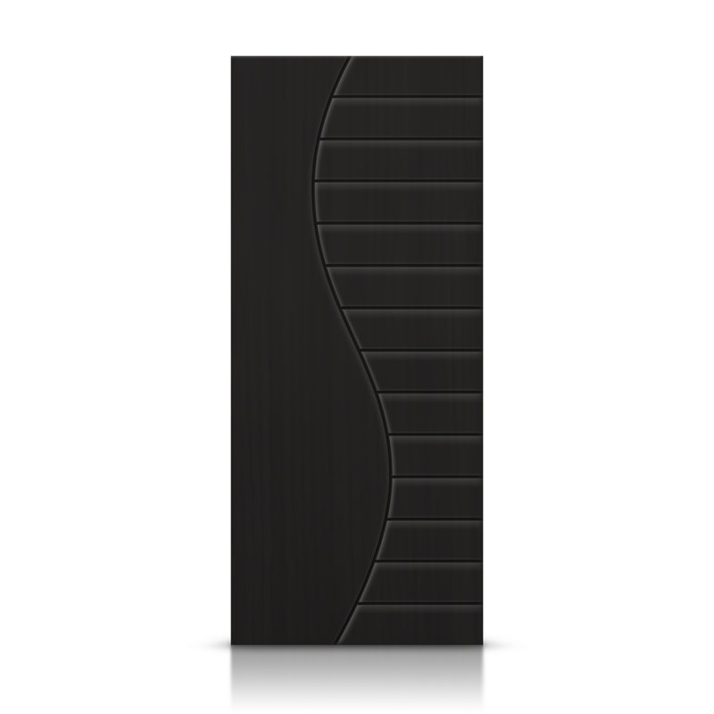 Porte à panneaux et en bois manufacturé standard, 30 po x 84 po, Noir