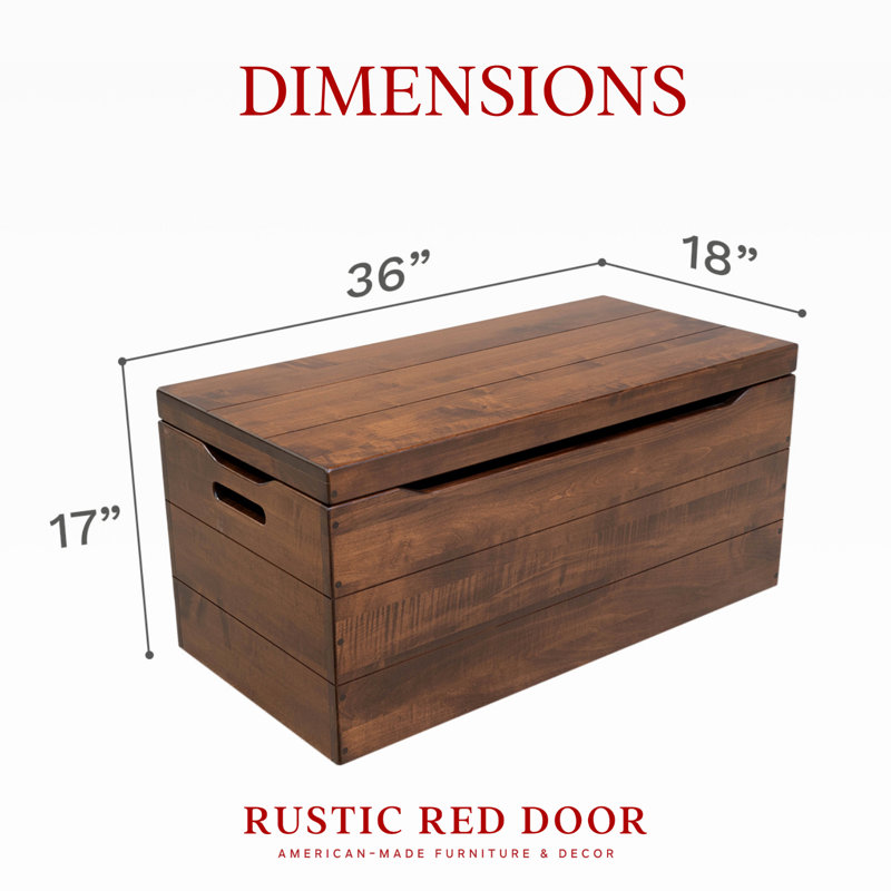 Palmer Brown Maple Blanket Chest, Asbury Stain, 36 Inches, Brown Maple Wood/Asbury Stain