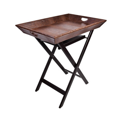 Milpitas Tray Top Cross Legs End Table