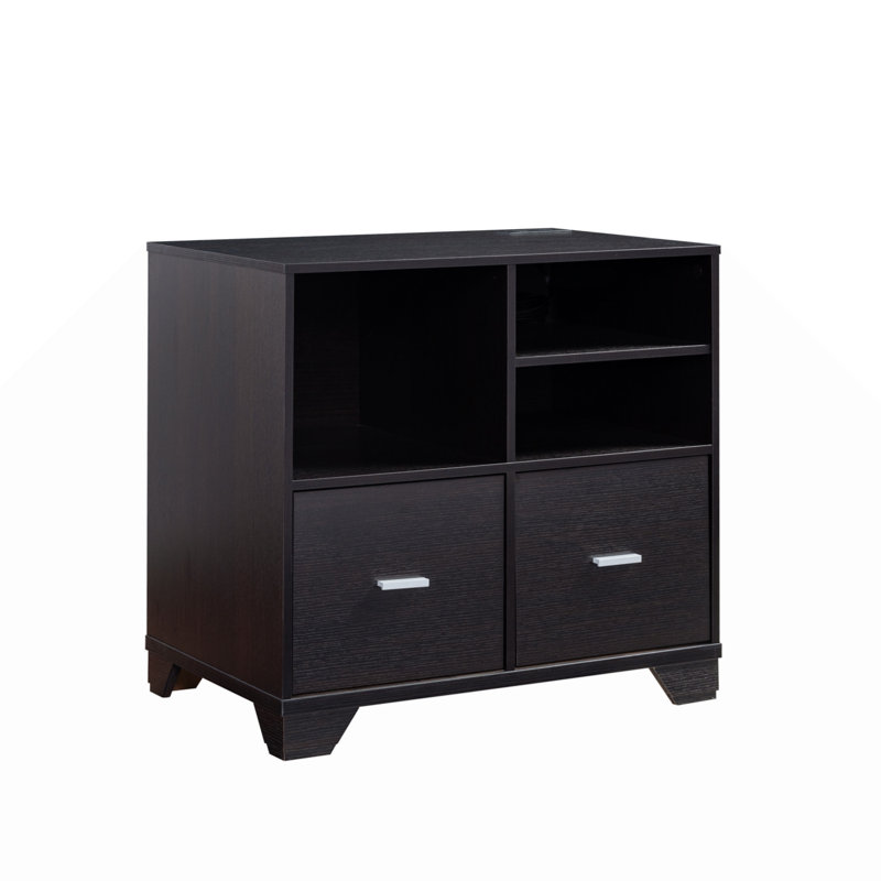 Home Office Printer Stand With 2 File Drawers, Multi Shelving, Storage Organizer-  Cocoa