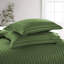 Microfiber Striped Duvet Cover Set with Matching Pillowcases and Stripe Fitted Sheet-117597584-117597586