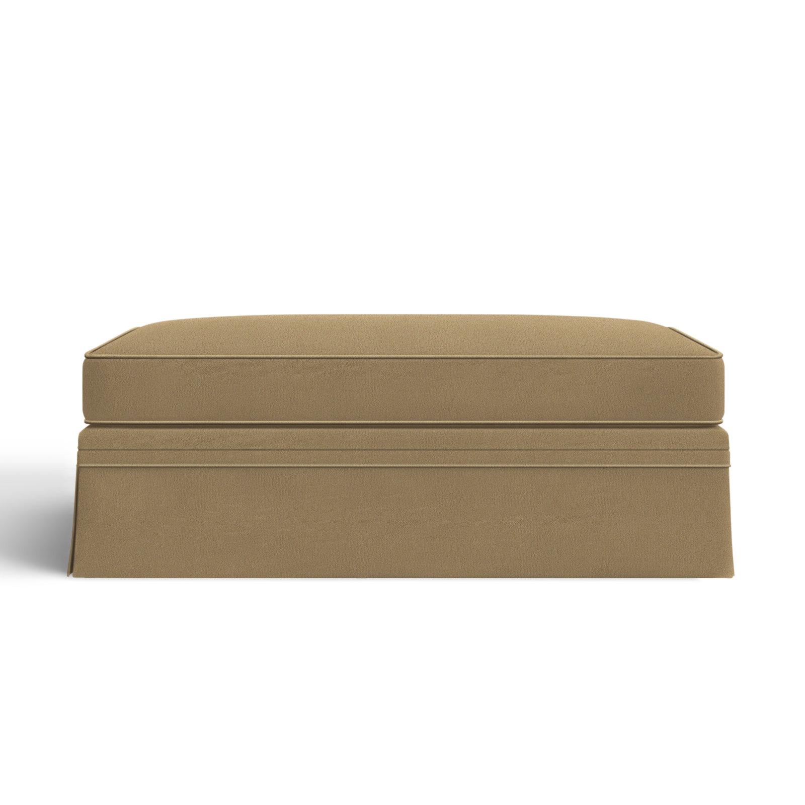 Shelby 47" Ottoman, Bella Toast Performance Velvet