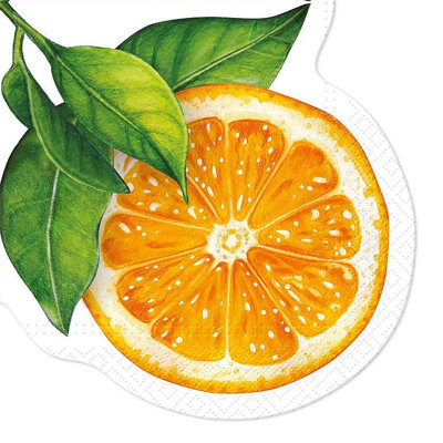 Set Of 20 Pure Orange Shaped Napkins