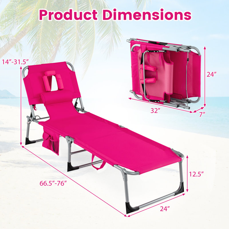 Nobuyuki Outdoor Metal Chaise Lounge