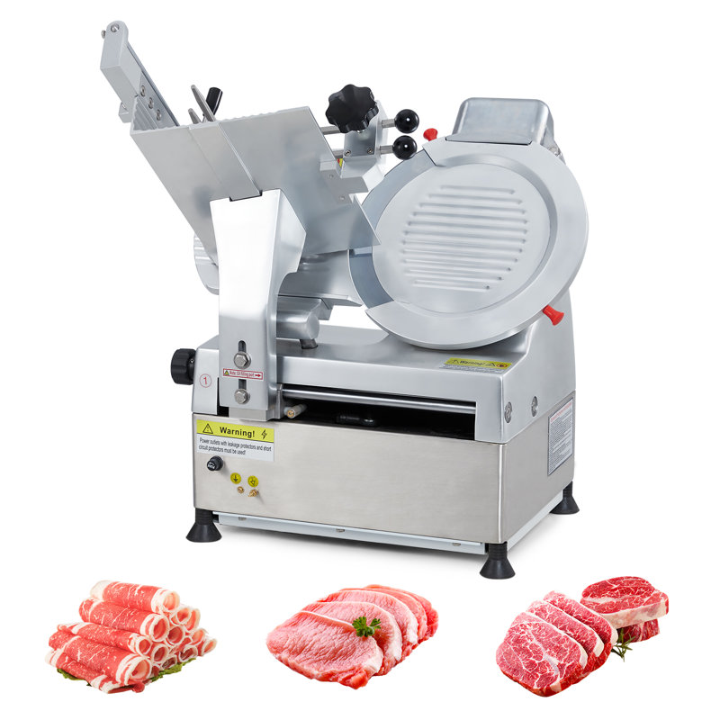 Trancheuse de viande électrique commerciale et domestique - Trancheuse de charcuterie entièrement ou semi-automatique