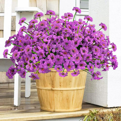 30 paquets de fleurs artificielles extérieures résistantes aux rayons UV et à la décoloration