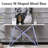 55 Inch White Tempered Glass Console Table With Mirrored Silver M-Shaped Base