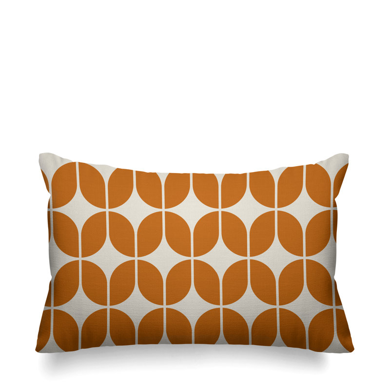 Housse et insert de coussin extérieur d'extérieur, Orange, 14 po x 20 po, Rectangle