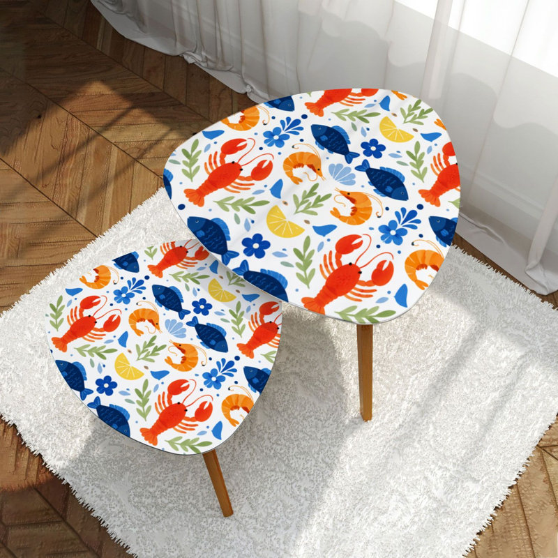 Ensemble de 2 tables basses gigognes Triangle