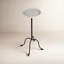 Table d'appoint ronde en marbre et fer l 10 po Bella Esmeray