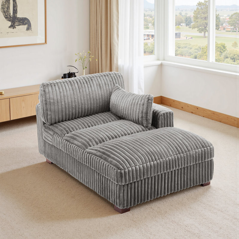 Bukvice Chaise Lounge, Right Hand Facing, Light Grey