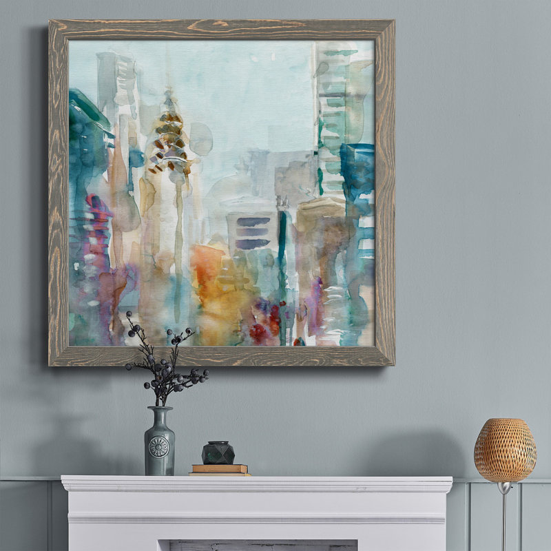 Velours fleuri, reproduction d'art sur toile, H 17 po x l 17 po x P 1,5 po, Encadré gris