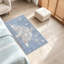 Tapis bleu lavable à la machine à motif arbre de Noël bleu sable pour plage tropicale Southern Southern-1241971280