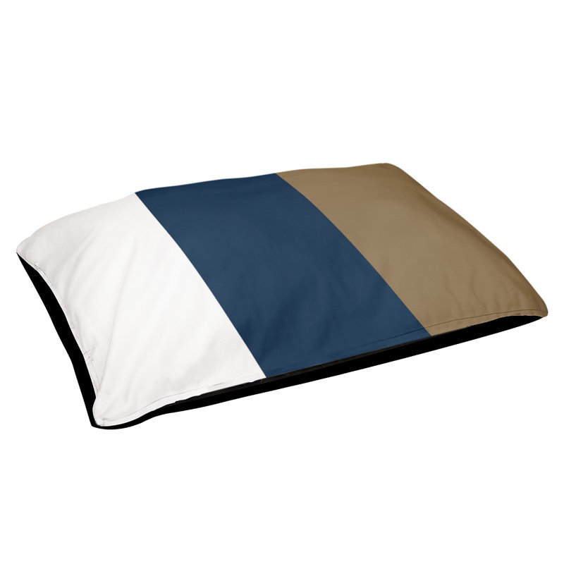 Coussin stylisé à rayures pour équipes de football, Moyen (L 40 po x l 30 po), Accent bleu