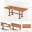 Ensemble de table de salle à manger extensible 6 pièces Farmhouse-834202665