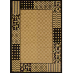 Bahr Geometric Beige/Black/Taupe Area Rug