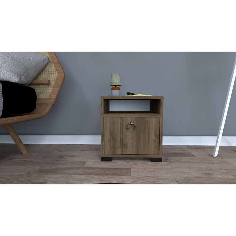 Jaquayla 40cm W Manufactured Wood Bedside Table