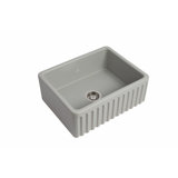 Barley - 23.4 L X 18.1 W Fireclay Fluted Single Bowl Apron / Farmhouse Kitchen Sink