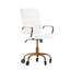 Fauteuil de bureau pivotant à dossier moyen avec accoudoirs et roulettes transparentes-1277895726-1277895724