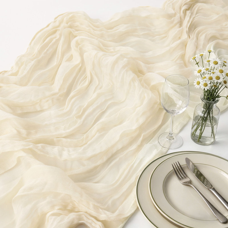 Chemin de table Boho, Beige
