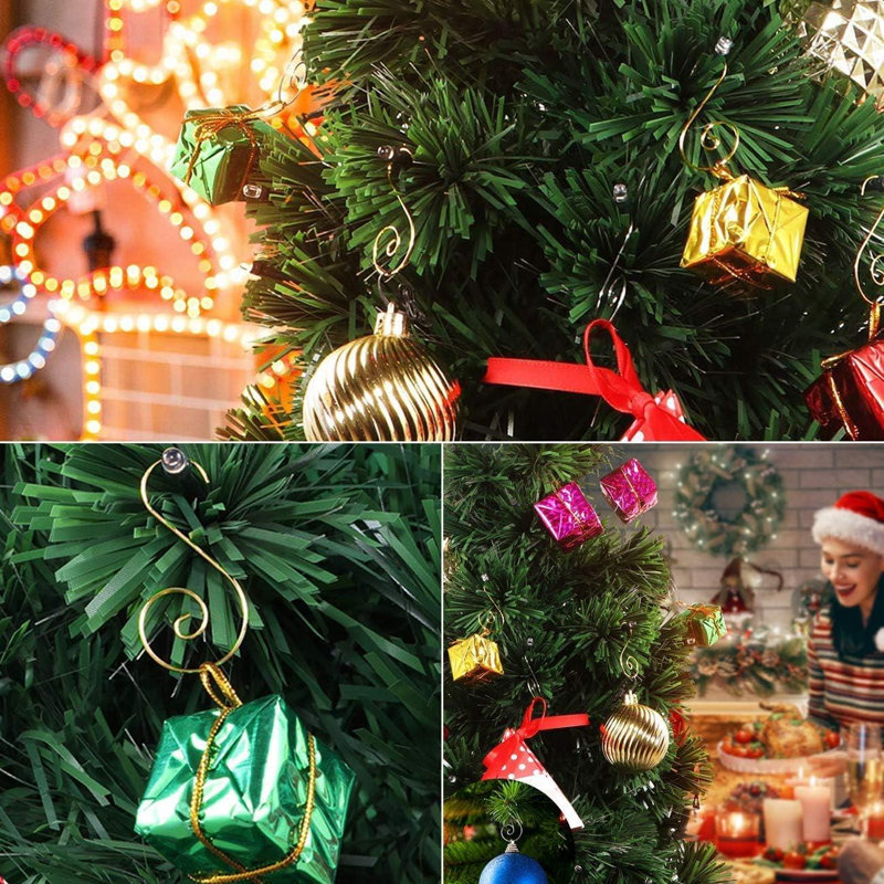 35cm PVC No Holiday Shaped Ornament, Gold