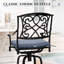 Tabouret de bar pivotant en aluminium 29,65 po avec coussin Sunbrella® Kenya-1379914860