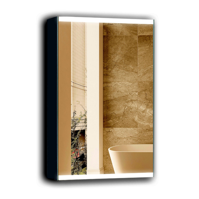 Armoire à pharmacie / miroir de salle de bain éclairée à DEL 20 po x 26 po avec interrupteur à capteur de mouvement