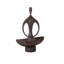 Sculpture silhouette yoga gris abstrait