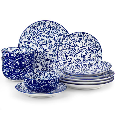 Piece Porcelain China Dinnerware Set - Service for 4