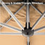 Parasol de patio en porte-à-faux 9pi avec pivotement et inclinaison à 360 °, parapluie extérieur décalé en aluminium avec manivelle, base vendue séparément-128890995-129009845-129009846