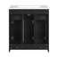 Meuble-lavabo de 30 po avec lavabo encastré et tiroirs, surface peinte, portes à fermeture en douceur-2034473697