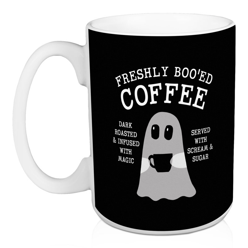 Coffee Ghost Pattern Mug, 2