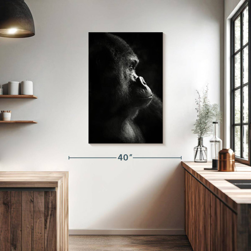 Gorilla Thinking, 39" H x 26" W