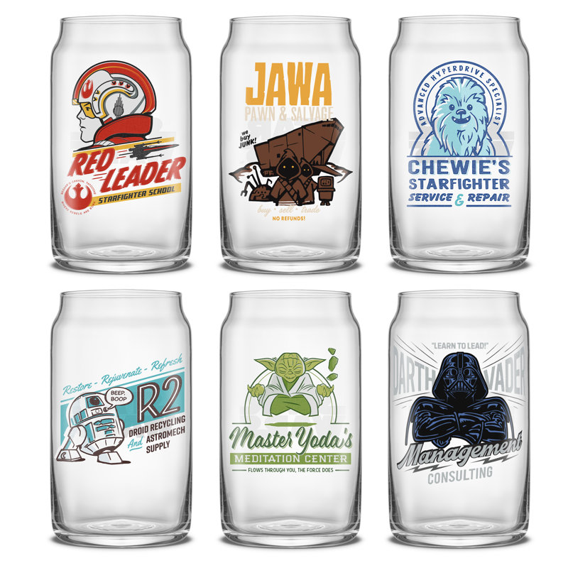 Ensemble de 6 gobelets rétro rétro JoyJolt Star Wars JoyJolt