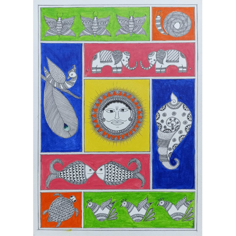 Sangrah de la nature | Acrylique sur papier | Par Abhilasha Raut