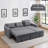 80'' Grey Sleeper Futon Sofa Bed Set