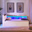 Lit de jour simple en velours rembourré avec tête de lit et charge sans fil-719765253