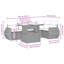 Vidaxl Garden Sofa Set Brown PE Rattan, Powder-Coated Steel Large