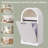 Modern Tilt Out Arched Trash Can Cabinet,Fluted 10 Gallon Dog Proof Trash Can Cabinet with Open Storage Shelf,with Storage Basket for Kitchen-118726637