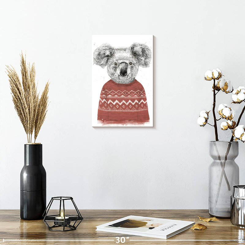 Brampt Winter Koala, 12" H x 8" W
