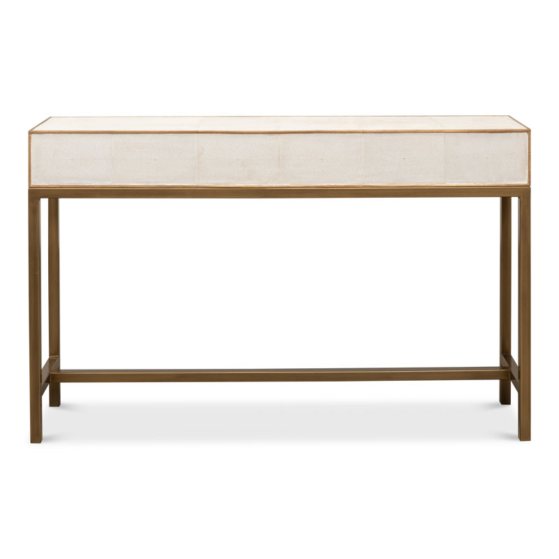 Shagreen 54'' W Console Table, Osprey White