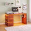 MDF Computer Desk with Built-In Electrical Outlet-778879158