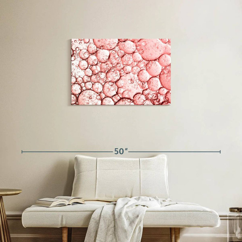 Abstrait de bulles roses Kerner, H 20 po x l 30 po