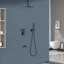 Système de douche à pluie haute pression 3 fonctions, ensemble de robinet de baignoire