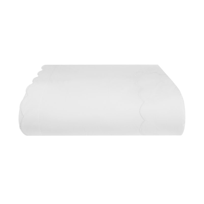 Nazaré 100% Cotton Percale, Duvet Cover, King, white/ white