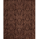Modern Tibet Hand Knotted Floral Area Rug in Brown