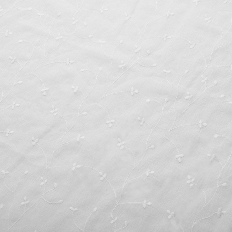 Panneaux de rideaux transparents légers à motif floral délicat avec œillets Aldin, l 52" x L 63", Blanc