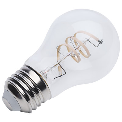 4 Watt A15 LED Reminiscent Flex Gray Coil Filament E26 2700K 120 Volt